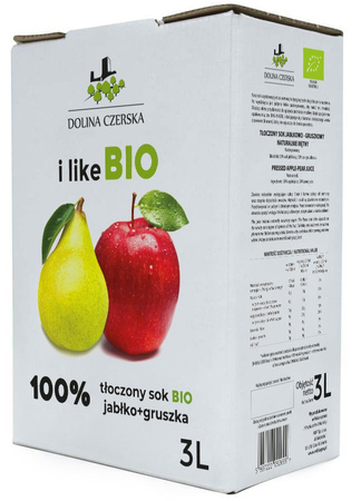 Succo di mela e pera bio 3 l - dolina czerska