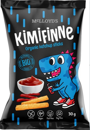 Soffiatine di mais al gusto ketchup senza glutine biologiche 30 g – Kimifinne