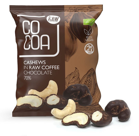 Anacardi in cioccolato al caffè bio 70 g