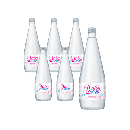 SET 6x Acqua di sorgente non gassata 700 ml (bicchiere) - Baby Zdrój