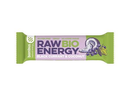 Barretta energetica cruda bio ribes nero-cocco senza glutine bio 50 g - Bombus bio