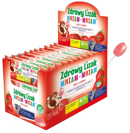 Lecca lecca alla fragola Gnam Gnam senza glutine 6 g – Starpharma