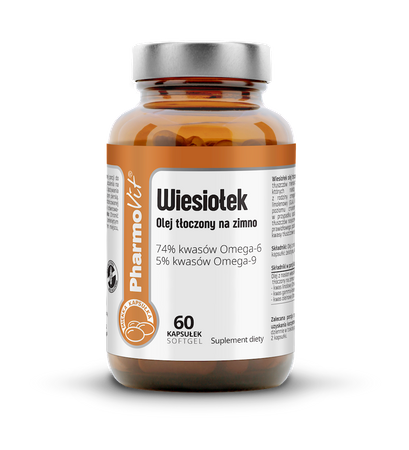Integratore alimentare di enotera 60 capsule 42 g (etichetta pulita) - Pharmovit