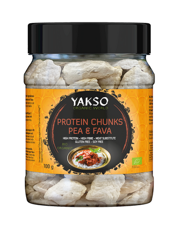 Alternativa alla carne a base di proteine di pisello e fava, senza glutine, Biologico 100 g – Yakso