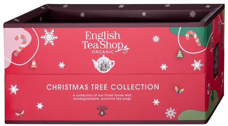 Set di tè natalizi 6 piramidi Christmas Tree Collection (6x2 g) BIOLOGICO 12 g – English Tea Shop