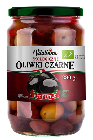 Olive nere in salamoia BIO 280 g - Vitaliana