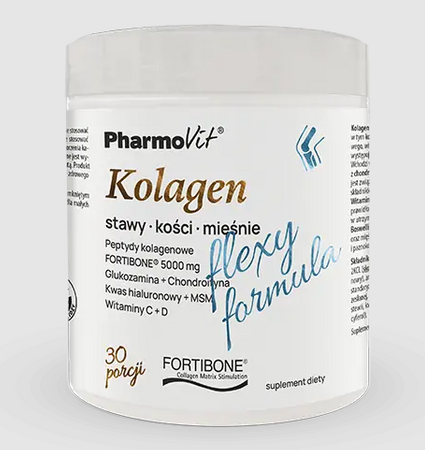 Integratore alimentare di collagene Flexy Formula al gusto di banana 196g - Pharmovit