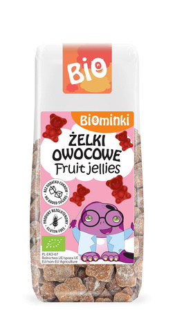 Gelatine di frutta senza glutine alla mela e alla fragola BIO 75 g - Biominki