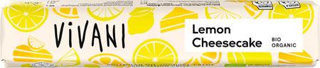 Barretta cioccolato al latte con ripieno di cheesecake al limone biologico 40 g – Vivani