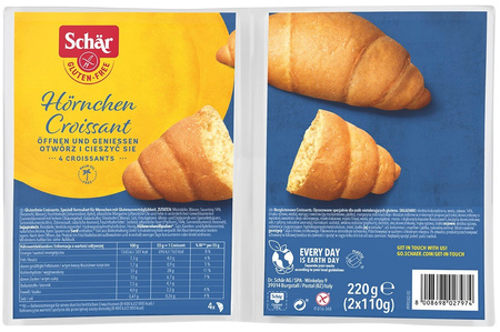 Croissant 4 pezzi senza glutine 220 g Schar