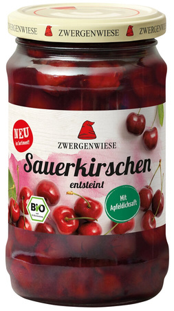 Ciliegie in sciroppo leggero senza glutine bio 360 g (195 g) (barattolo) - ZWERGENWIESE