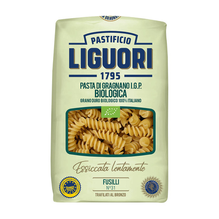 Pasta integrale biologica Fusilli Liguori da 500 g.