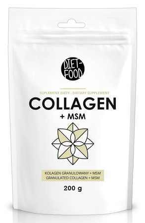 Integratore alimentare istantaneo di collagene di manzo + MSM 200 g - Diet-Food