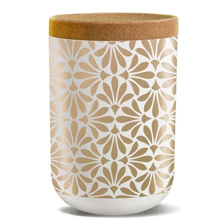 Contenitore pla in plastica con coperchio in sughero piastrelle dorate 1000 ml - chic-mic-mic