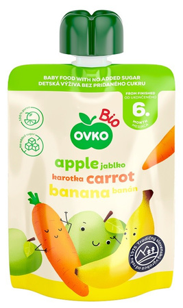 Purea di mela-carota-banana dopo 6 mesi BIO 90 g
