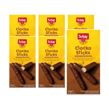 SET 6 x Bastoncini Cioko - biscotti senza glutine con gocce di cioccolato 150 g - Schar