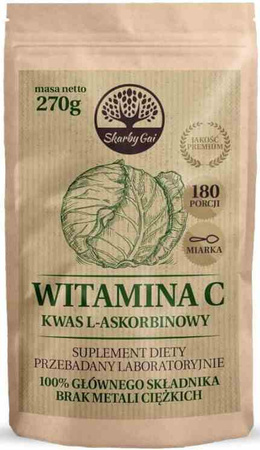 Vitamina C da cavolo, acido L-ascorbico, integratore alimentare 270 g - Eko-Wital – Skarby Gai
