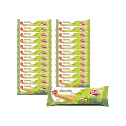 SET 24 x Tubi di farina di mais senza glutine ripieni di crema al pistacchio 18g - Balila