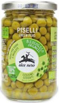 Piselli verdi biologici al naturale, vasetto 300 g peso netto (200 g sgocciolato) – Alce Nero