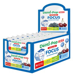 Pallina di lecca-lecca al gusto di ciliegia e mirtillo per concentrazione senza zucchero e senza glutine, integratore alimentare 6 g - Mniam Mniam Starpharma