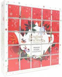 Set di tisane natalizie calendario dell'Avvento puzzle rosso Biologico 50 g – English Tea Shop