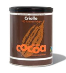 Cacao criollo in polvere senza glutine del Commercio Equo e Solidale bio 250 g