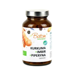 Curcuma + zenzero + piperina integratore alimentare biologico 240 compresse 120 g - BATOM