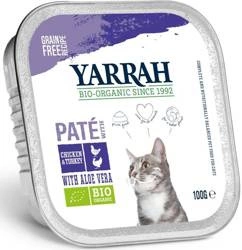 Paté per gatti con pollo, tacchino e aloe Biologico 100 g – Yarrah