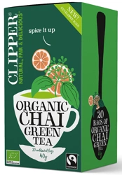 Tè verde chai del commercio equo e solidale con cannella e cardamomo Bio (20 x 2 g) 40 g