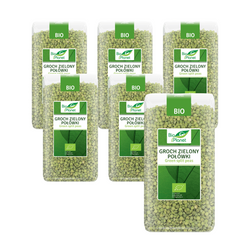 SET 6 x Mezzi piselli verdi bio 500 g