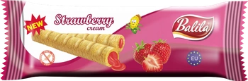 Tubetti di mais ripieni di crema senza glutine al gusto di fragola 18g - Balila