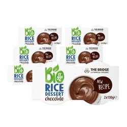 SET 6 x Dessert di riso e cioccolato senza glutine BIO (2 x 130 g) 260 g - The Bridge
