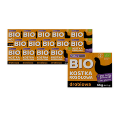 SET 15 x Dado per brodo di pollame senza glutine bio 66 g - Naturavena