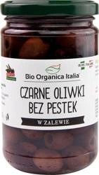 Olive nere denocciolate in salamoia Biologico 280 g (160 g sgocciolato) vaso – Bio Organica Italia