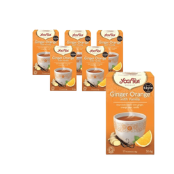 SET 6 x Tè allo zenzero e arancia con vaniglia bio (17 x 1,8 g) 30,6 g