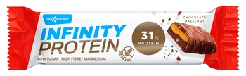 Barretta proteica con caramello e nocciole in cioccolato al latte senza glutine 55g - Maxsport