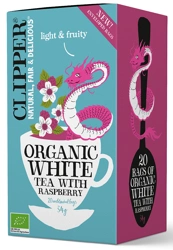 Tè bianco alla lampone Biologico (20 x 1,7 g) 34 g – Clipper