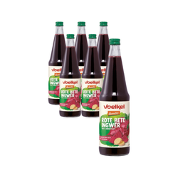 SET 6 x Succo di barbabietola sottaceto con succo di zenzero bio demeter 700 ml voelkel