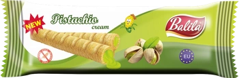Tubi di farina di mais senza glutine ripieni di crema al pistacchio 18g - Balila