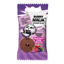 Snack di frutta al gusto di mela-lampone-ribes nero 15 g - Bunny Ninja