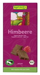 Tavolette di cacao mandorle e lampone bio 100 g - RAPUNZEL