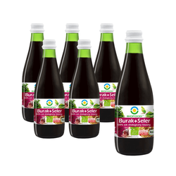SET 6 x Succo di barbabietola e sedano senza zucchero bio 300 ml