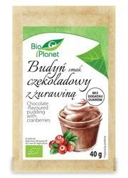 Budino biologico al cioccolato con mirtilli rossi 40 g – Bio Planet