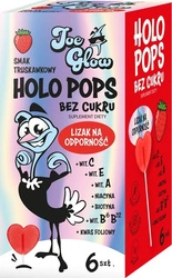 Holopops lecca-lecca per l'immunità alla fragola senza zucchero (6 pezzi) 36 g – Joe Glow