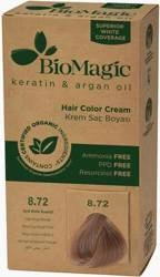 Tinta per capelli biondo beige chiaro (8.72) 250 g - BioMagic