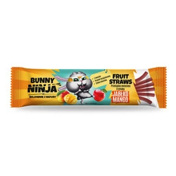 Fruit Straws, uno snack di frutta al gusto di mela e mango da 16g - Bunny Ninja.