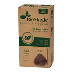 Tintura per capelli biondo beige (7.72) 250 g - Biomagic