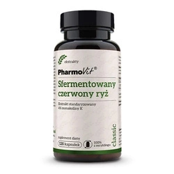 Integratore alimentare di estratto di riso rosso fermentato 120 capsule - Pharmovit (Classico)