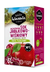 Succo di mela e ciliegia naturalmente torbido 5 l – Sady Wincenta