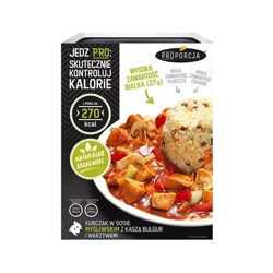 Pollo alla cacciatora con bulgur e verdure 300 g – Proporcja